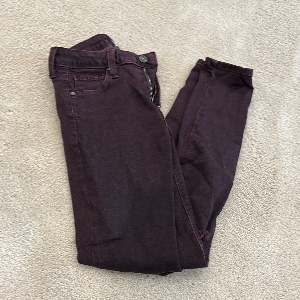 Just Black Purple Skinny Jeans Stretch Denim